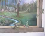 Incredible Mural close up of Snow White's Forest Mural Theme